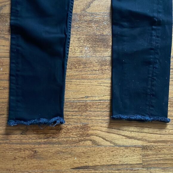 Rag & Bone Black High Rise Raw Hem Jeans - Picture 5 of 10